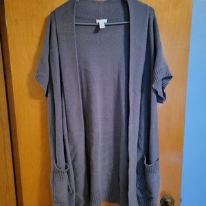Open short sleeve cardigan